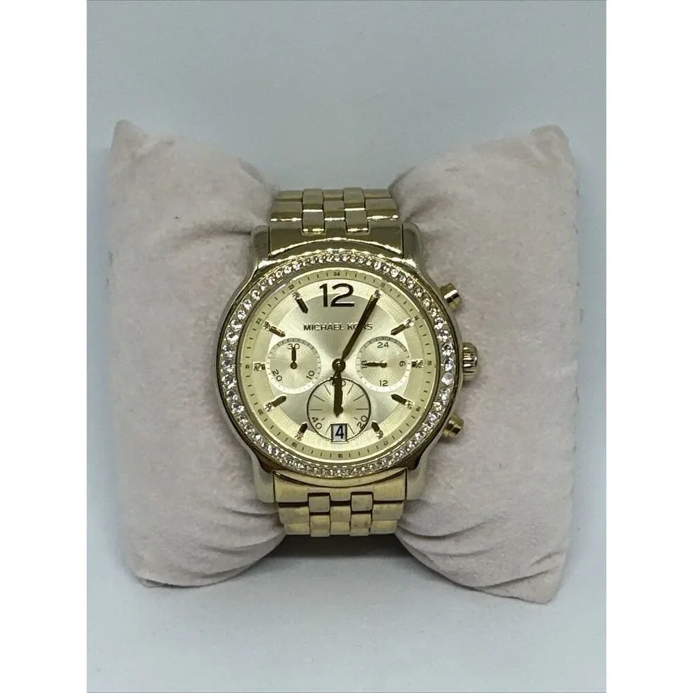Michael Kors Baisley MK5982 Women Gold Stainless Steel Analog Dial Watch HME433